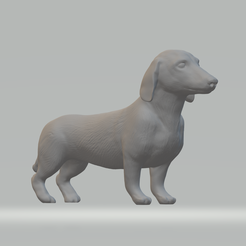 1.png STL file Dachshund Dog 3D print model・3D printing idea to download