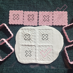 Cults-1.png Free STL file FONDANT CUT AND PRESS- CUTTER - PATTERN 4・3D printable model to download