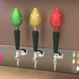Nuevo lupulo 3d2b.jpg Beer tap handle SUPER Lupulo 3D / 3D HOP - Tap handle for chopper tap