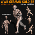 C4.png WW2 GERMAN SOLDIER -  Running pose #1