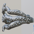 octo2.PNG Free STL file Octopus Bangle / Ring・3D printer design to download