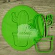 IMG_20190903_140933_1.jpg CACTUS - cookie cutter - Mexican party, desert, summer - cut dough and clay - 12cm