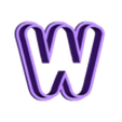 W (1).stl Alphabet Cookie Cutter - Alphabet Alphabet Cookie Cutter