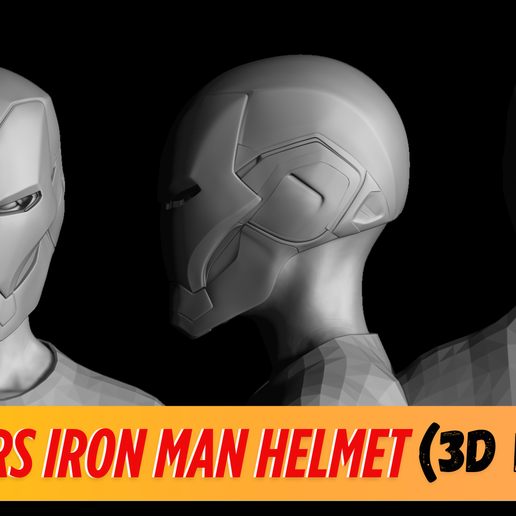 3d printed iron man helmet 2 pieces Iron Man Helmet MK3/MK4/MK7/MK2 - Free 3D Print Model