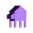 Chicken House with Legs.obj Модель железной дороги Куриный домик