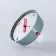 2Q==-1.jpg Free STL file Time goes around - Table clock・Model to download and 3D print