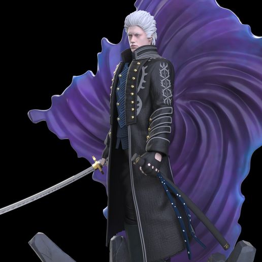 😈 Devil May Cry 5 Inspired Vergil Figure – 3D Printable Statue (Highly ...