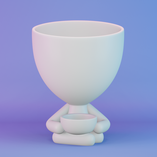 Pot robert plant with pot mouth of 8CM 3D model