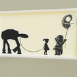 Girl_ATAT__Darth_Vador_Funny.png Free STL file Girl AT-AT + Darth Vador Funny・3D printable design to download