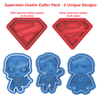 superman.1140_Mesa-de-trabajo-1.png Superman Cookie Cutter Pack - 5 Unique Designs, Multiple Sizes