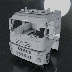 P.png Fichier STL CABINE DE CAMION VOLVO FM FL X EURO 6・Objet imprimable en 3D à télécharger