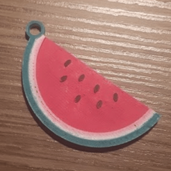 Capture d’écran 2018-05-18 à 11.10.34.png Free STL file watermelon keychain・3D print design to download