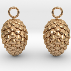 pinecone.png Archivo 3D Pinecone Earrings・Diseño de impresora 3D para descargar