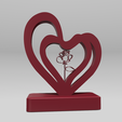 Shapr-Image-2024-02-20-182038.png Heart in heart and rose plaque, decor stand, hearts and continuous line rose,  engagement gift, proposal, wedding, Valentine's Day gift, anniversary gift,  Love Heart Statue