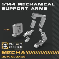 Mechanical-Support-Arms-1.jpg Archivo 3D Brazos mecánicos de apoyo 1/44 Mecha・Plan de impresora 3D para descargar