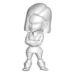 18_1.png Free STL file FIGURA MINIATURA DE COLECCIÓN DRAGON BALL Z DBZ / MINIATURE COLLECTIBLE FIGURE DRAGON BALL Z DBZ ANDROID 18・3D printable object to download, CREATIONSISHI