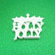 HollyJollyBerriesWineBottleGiftTag3DPrintPhoto1.jpg Holly Jolly Berries - Christmas Winter Holiday Alcohol & Wine Bottle Gift Tag