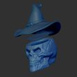 Shop5.jpg Skull witch with hat - eyes open, hollow inside
