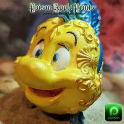 FLOUNDER.jpg STL-Datei Disney Ornamental #18 - Flunder・3D-druckbares Modell zum herunterladen