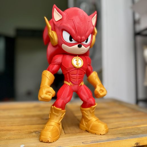 Speed Force Sonic - sonic x flash Fan art (no ams-multiparts/3mf)