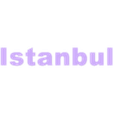 Istanbul_name.stl Wall silhouette - City skyline - Istanbul