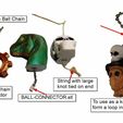 Pull-Chain-SamplesNEW.jpg First Born Helmets (Set of 8) Pull Ball Chain, Keychain Knob | Handle | Fob | Finials