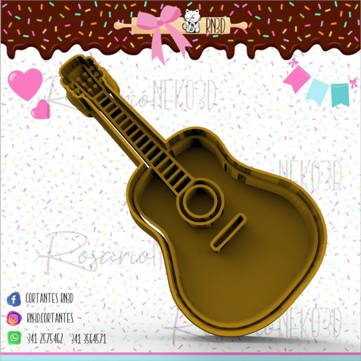 27-musicales-guitarra-criolla-105-mm.jpg Fichier STL Pack Guitars - guitares - altos - basses・Modèle imprimable en 3D à télécharger, albertled
