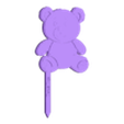 TGF000004CT2L - TEDDYBEAR SITTING.stl Osito de peluche - Cake Topper v2