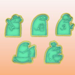 photo1654271170.jpeg STL file FLORK COOKIE CUTTER SET・3D print object to download