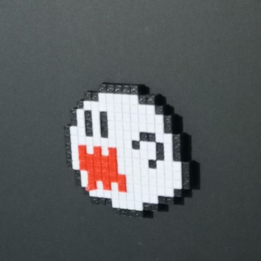 🎨 boo pixel art ghost・Free STL File for 3D printing・Cults