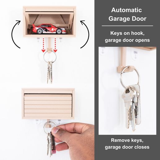 PM_DiecastGarage_Beige_5.jpg Pixel Moto Hot Wheels Key Holder