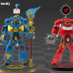 Custom-40mm-Red-Talons-Duo.png Бесплатный 3D файл Пользовательский 40-мм Red Talons Librarian и Space Marine DUo・Шаблон для загрузки и 3D-печати