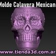 molde-calavera-mexicana-1.jpg Mexican Skull Pot Mold