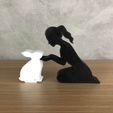 WhatsApp-Image-2023-01-26-at-16.17.18.jpeg Girl and her Rabbit(tied hair) for 3D printer or laser cut