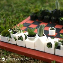 1.jpg Fichier STL Micro Planter Chess Set・Objet imprimable en 3D à télécharger