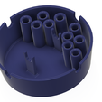 ashtray-01 v4-08.png Cigarette Smoking Cups Ashtray Tobacco Holder with 8pcs cigarette storage hole 3d-print and cnc