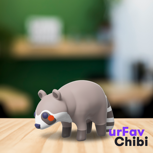 Cute Raccoon 3D model