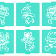1.png Muppet Babies stencil set of 6 for Coffee and Baking