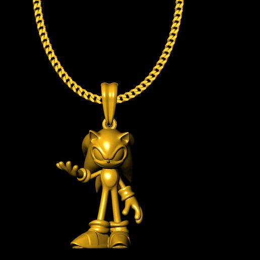 アクセサリー Sonic Disorder 🐱 Sonic pendant charm・ STL 3D baskı için dosya・Cults