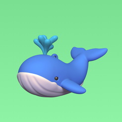 Cod18-Cartoon-Whale-1.png Archivo 3D Ballena de dibujos animados・Modelo de impresión 3D para descargar