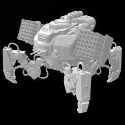 Render_2.jpg Файл STL DUST 1948 \ KONFLIKT '47 - STURMLOTHAR (тяжелая ракетная артиллерия WALKER)・3D-печатная модель для загрузки
