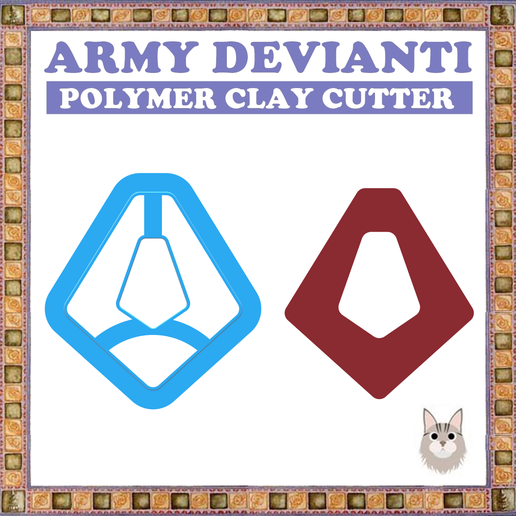 POLYMER CLAY CUTTER 6 SIZE.CC.ARMY DEVIANTI 3D model