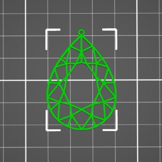 GEOMETRIC MINIMALIST PENDANT FOR NECKLACE, JEWELRY, EARRINGS, CHARM 3D model