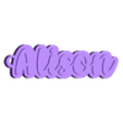 Alison.stl 60 porte-clés avec nom