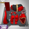 5a.jpg Dinopool Chibi for 3D Printing STL 3MF 3DXM ChibiSTL