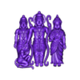 Rama Family- Obj File.obj STL file Ram parivar (Indian gods family)・3D print model to download