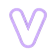V (1).stl Alphabet Cookie Cutter - Alphabet Alphabet Cookie Cutter