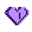 Base - Keychain - Single Heart No Base.stl 8-Bit Heart Clicker Fidget Toy / Keychain / Set