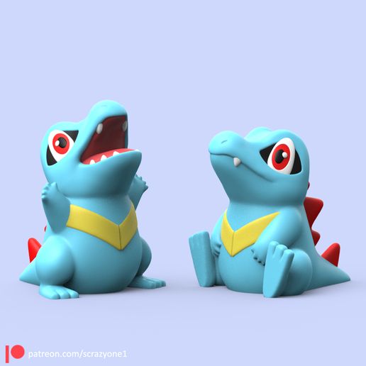 Totodile.jpg POKEMON - TOTODILE (EASY PRINT NO SUPPORT)