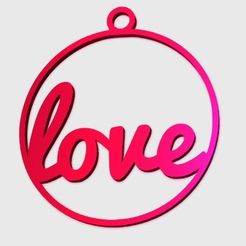 Love.jpg Archivo 3D gratuito Love Pendant・Objeto para descargar e imprimir en 3D, Alajaz